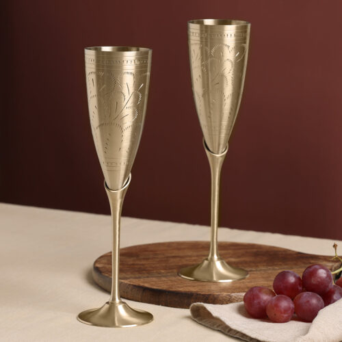 Handcrafted Champagne Glasses (Set of 2)