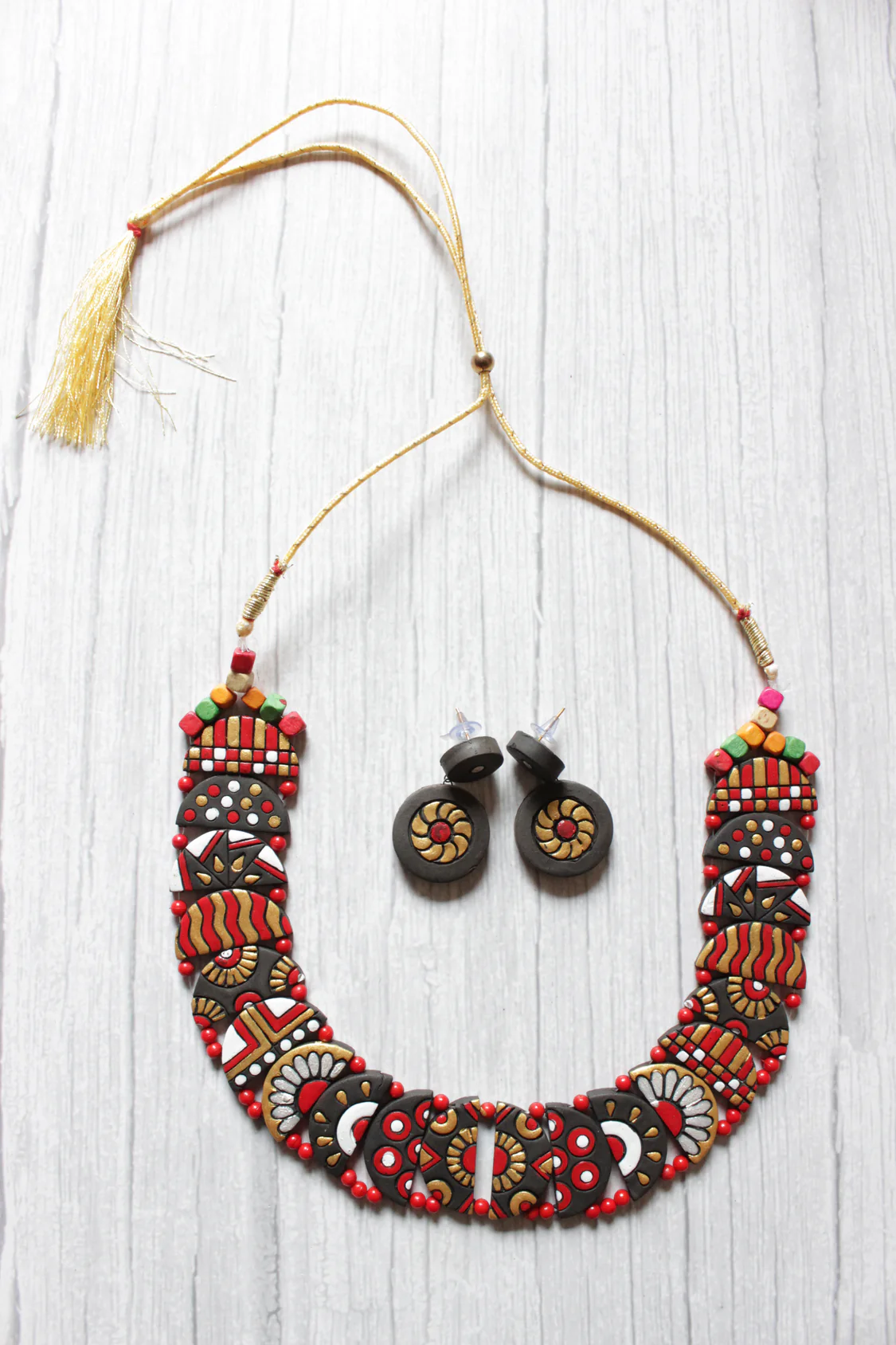 Handcrafted Terracotta Necklace set - Image 2
