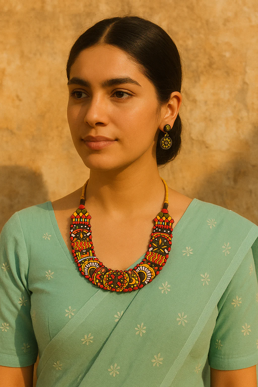 Handcrafted Terracotta Necklace set - Image 3